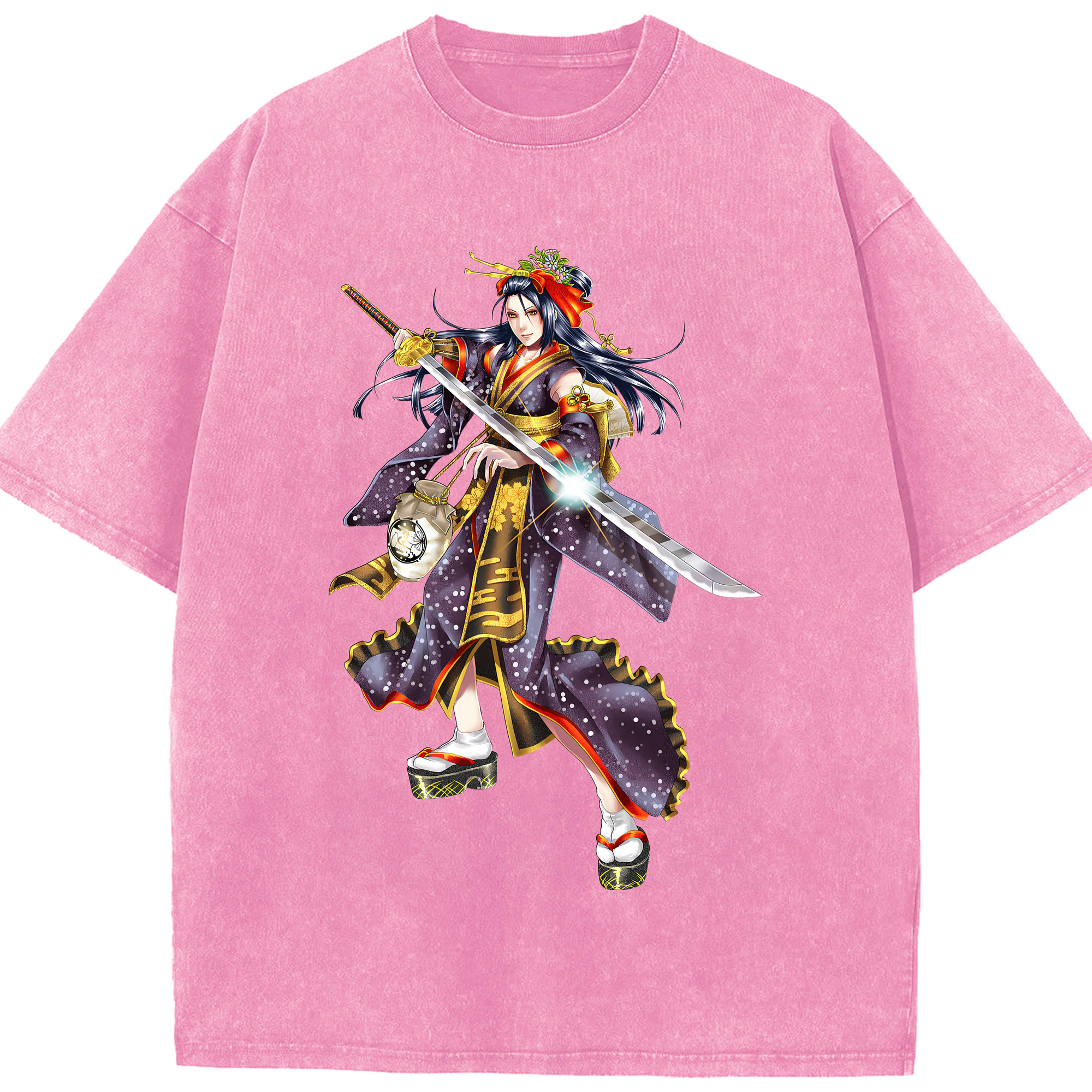 （画像用） 刀剣乱舞 Touken Ranbu 綿100% ヴィンテージ風 半袖Tシャツ（フロントプリント）